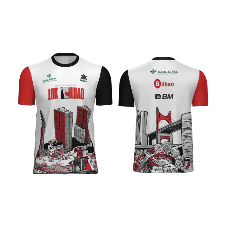 Camiseta Oficial De La 10k Bilbao Rural Kutxa Caja Rural De Navarra